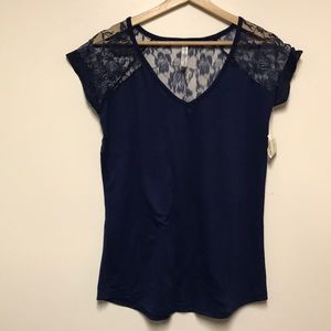Super cute lace and cotton blouse!